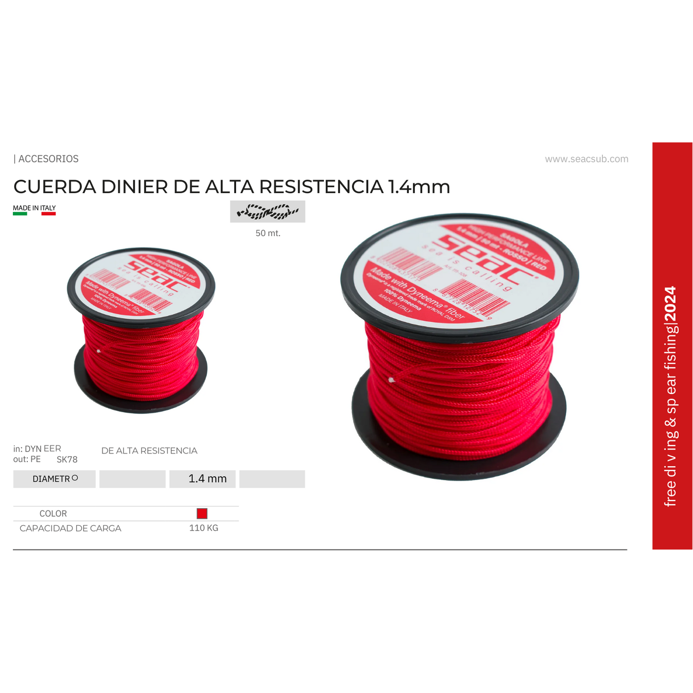 CUERDA DE 5O MT 1,4MM DINIER