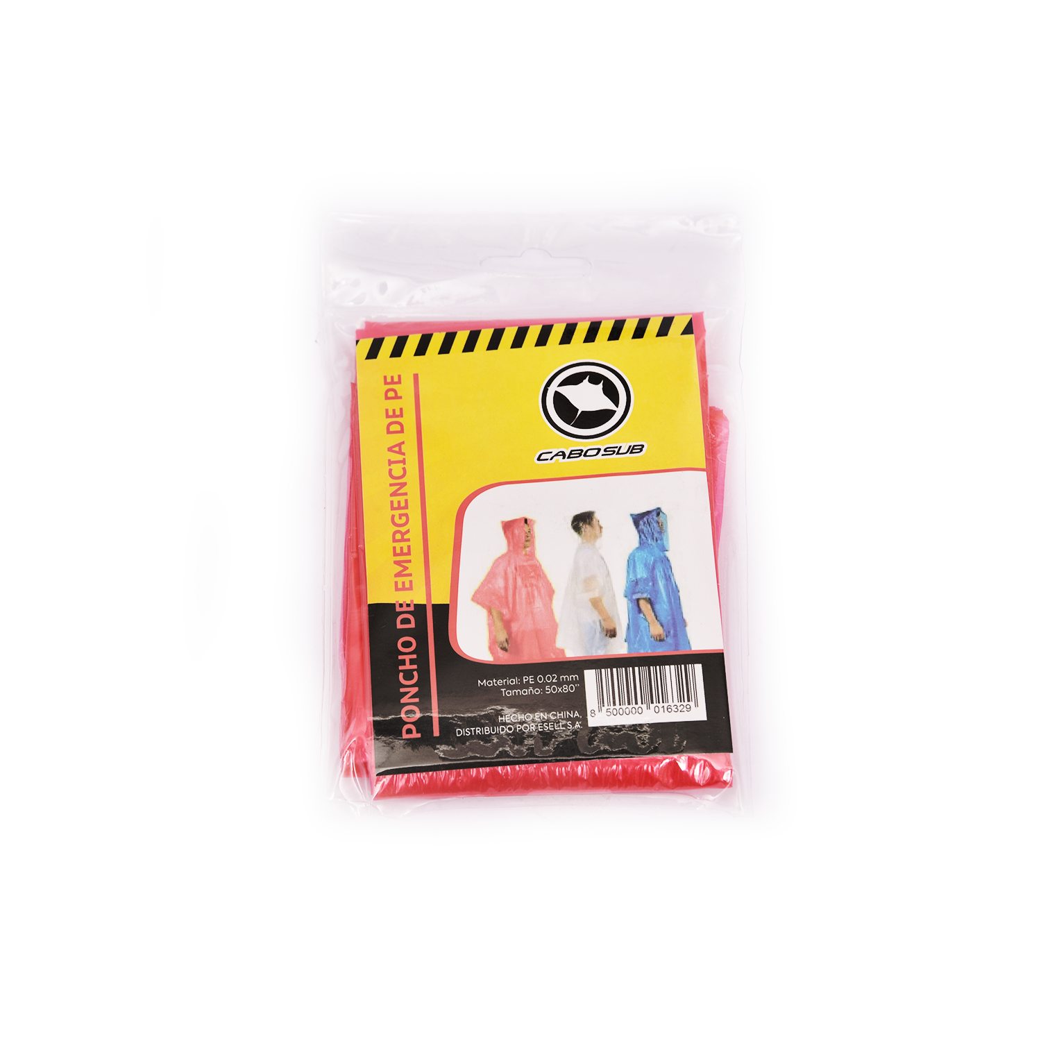 PONCHO DE EMERGENCIA IMPERMEABLE PVC