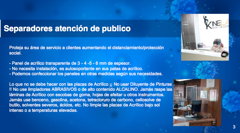 PRODUCTOS PARA PREVENCION COVID -19 EMPRESAS E INSTITUCIONES