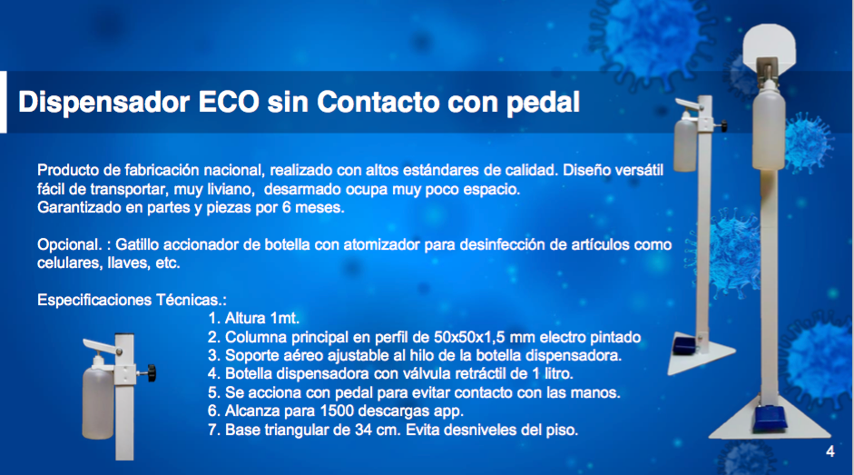 PRODUCTOS PARA PREVENCION COVID -19 EMPRESAS E INSTITUCIONES