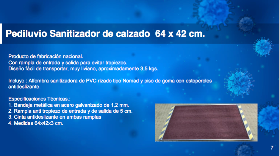 PRODUCTOS PARA PREVENCION COVID -19 EMPRESAS E INSTITUCIONES