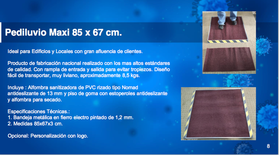 PRODUCTOS PARA PREVENCION COVID -19 EMPRESAS E INSTITUCIONES