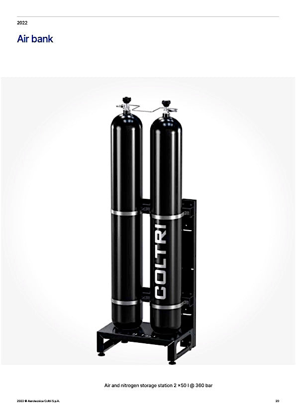 BANCO AIRE,BOTELLAS 2x50 L 360 BAR