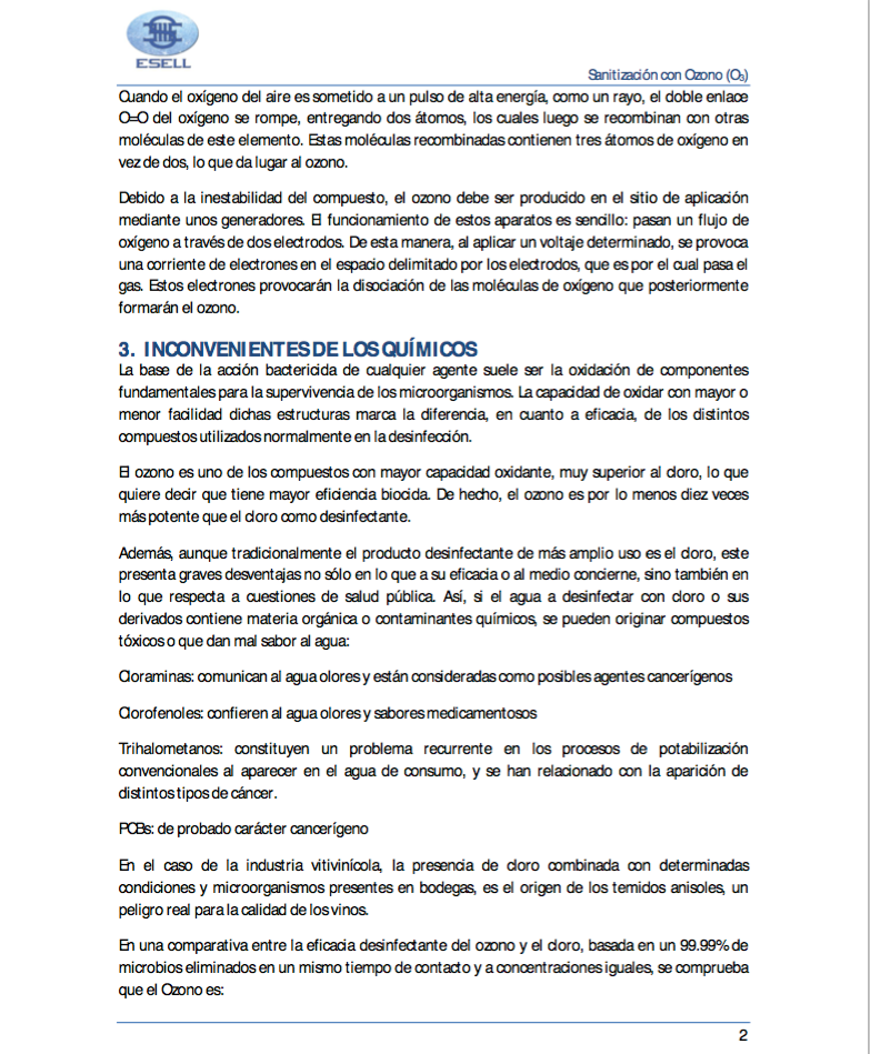 SANITIZACION CON OZONO
