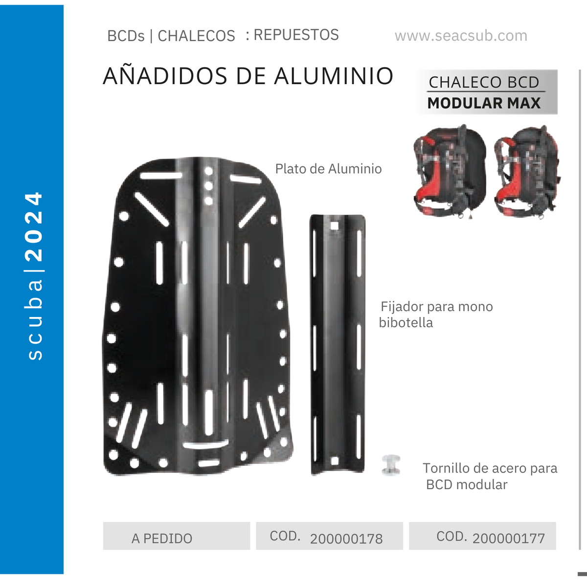TORNILLO DE ACERO PARA BCD MODULAR