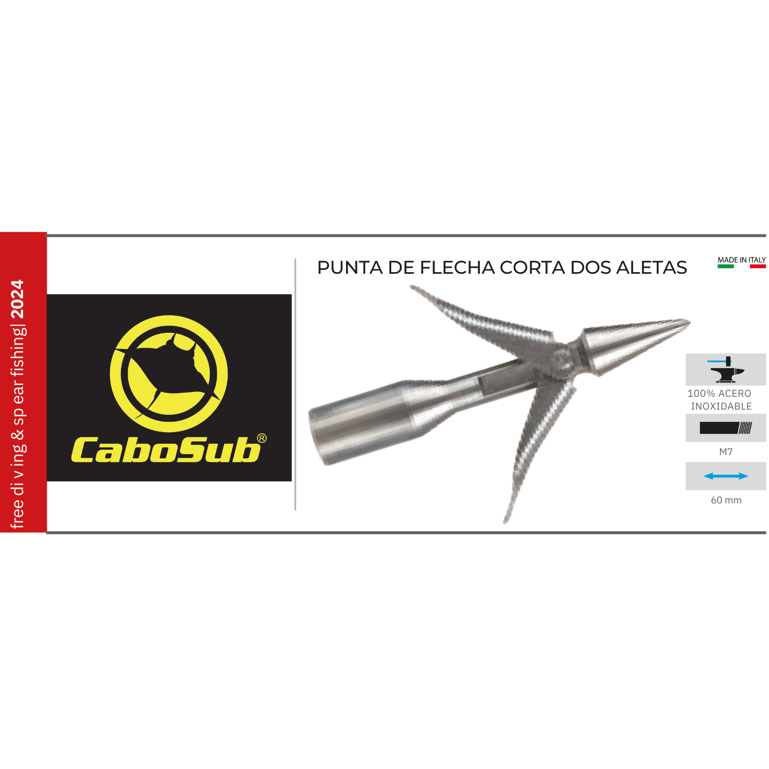 PUNTA DE FLECHA CORTA DOS ALETAS