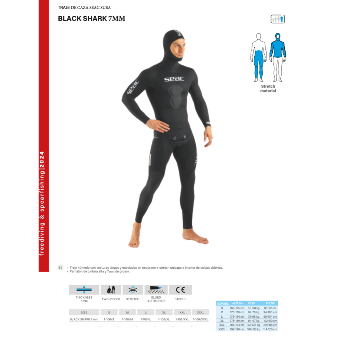 TRAJE DE CAZA SEAC SUB BLACK SHARK 7MM