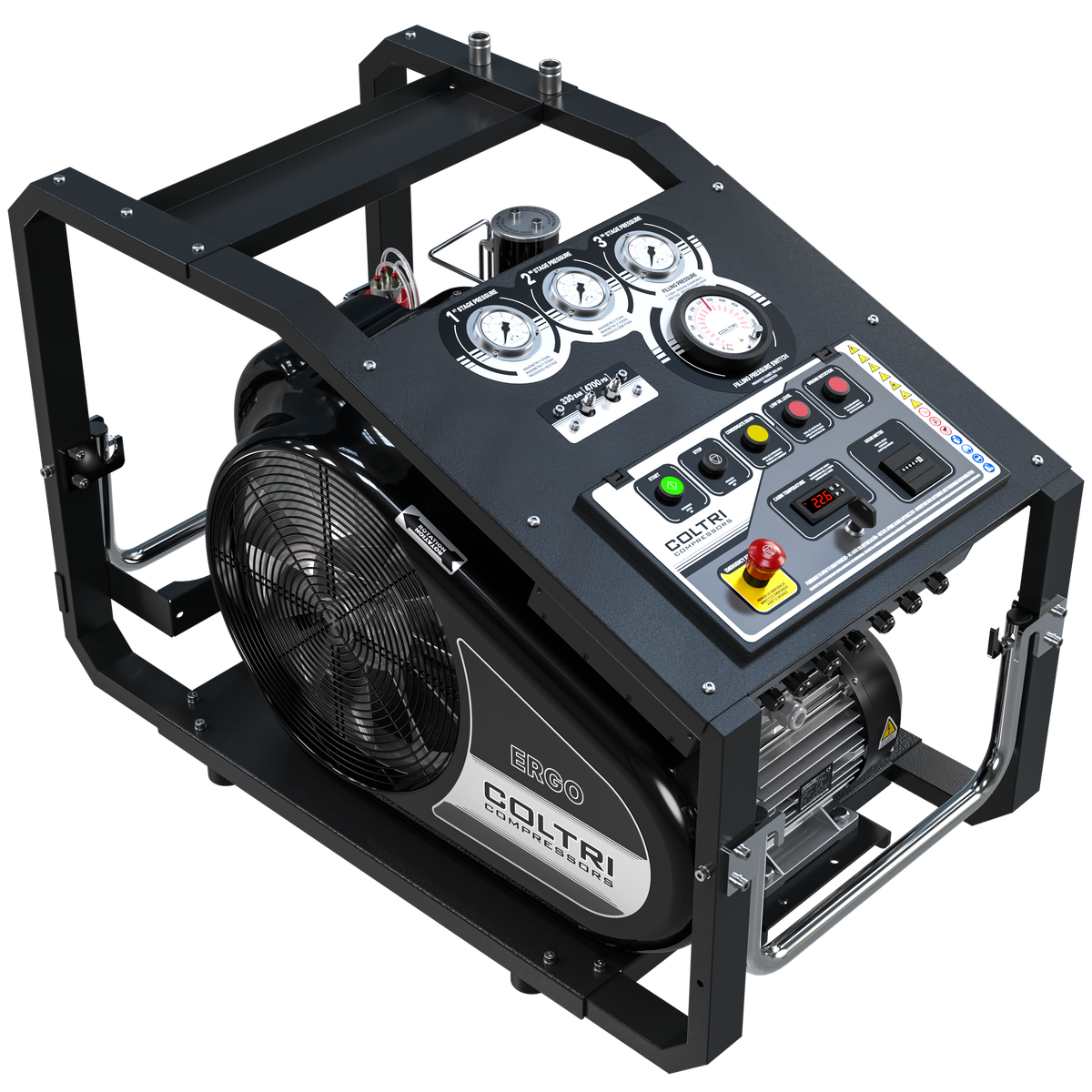 COMPRESOR MCH-16 ERGO 150 ELÉCTRICO MONOFÁSICO FULL AUTOMÁTICO  1PH 5,5HP