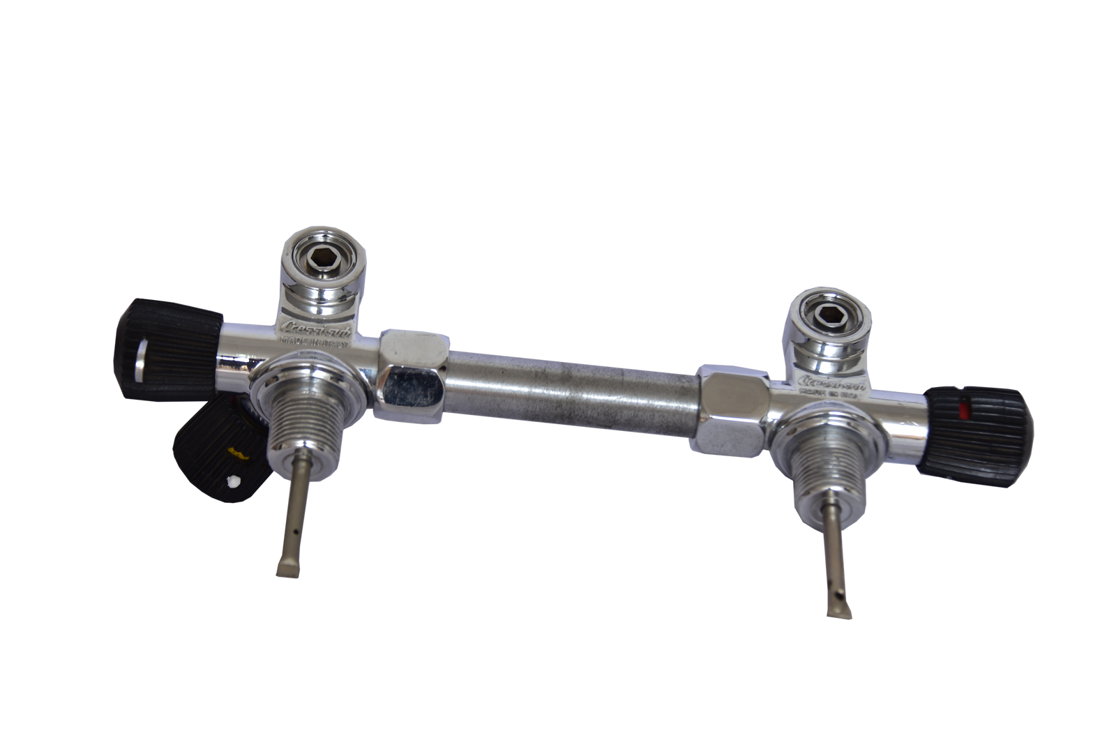 VÁLVULA MANIFOLD DOBLE BOTELLA ACERO