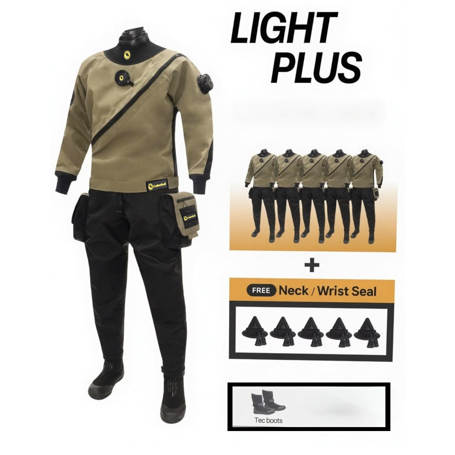 TRAJE SECO MODELO LIGHT PLUS CABOSUB