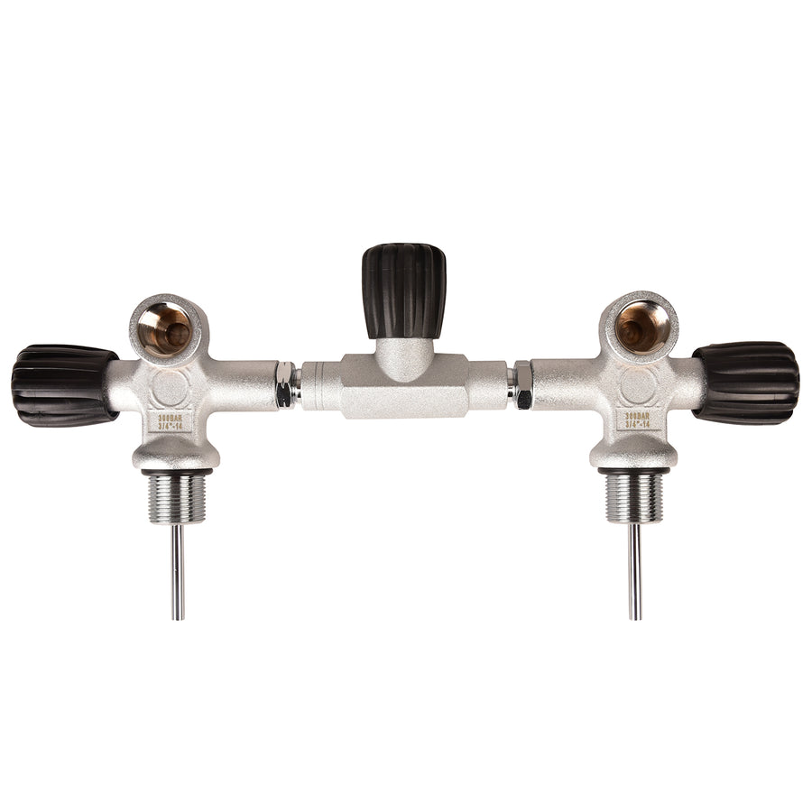 Válvula Manifold Doble para botella Aluminio