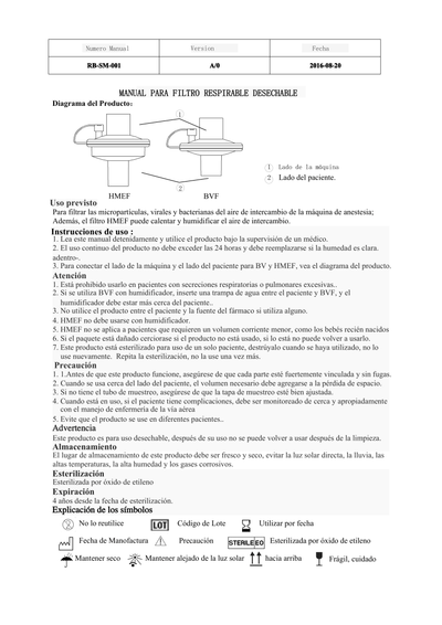 CERTIFICADOS FILTROS  FULL FACE