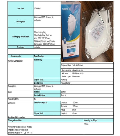 Mascarilla KN95 Certificada