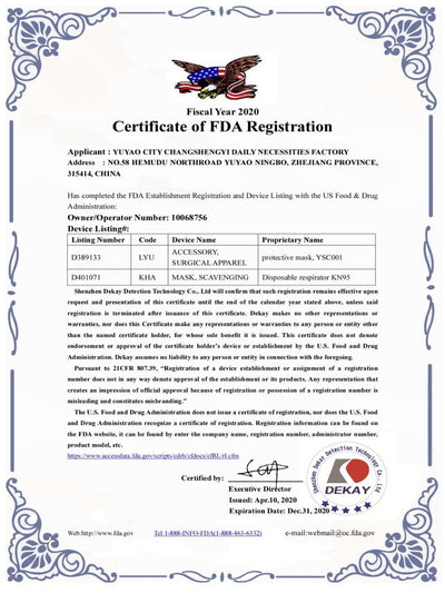 Mascarilla KN95 Certificada