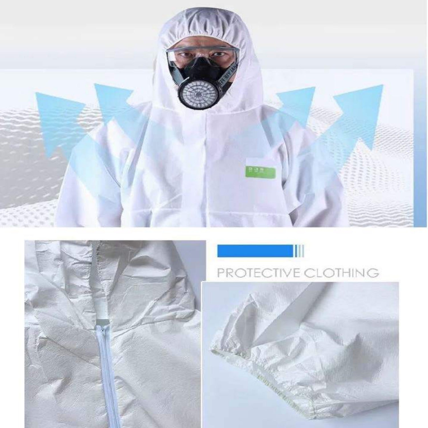 OVEROL MICROPOROSO CON CAPUCHA