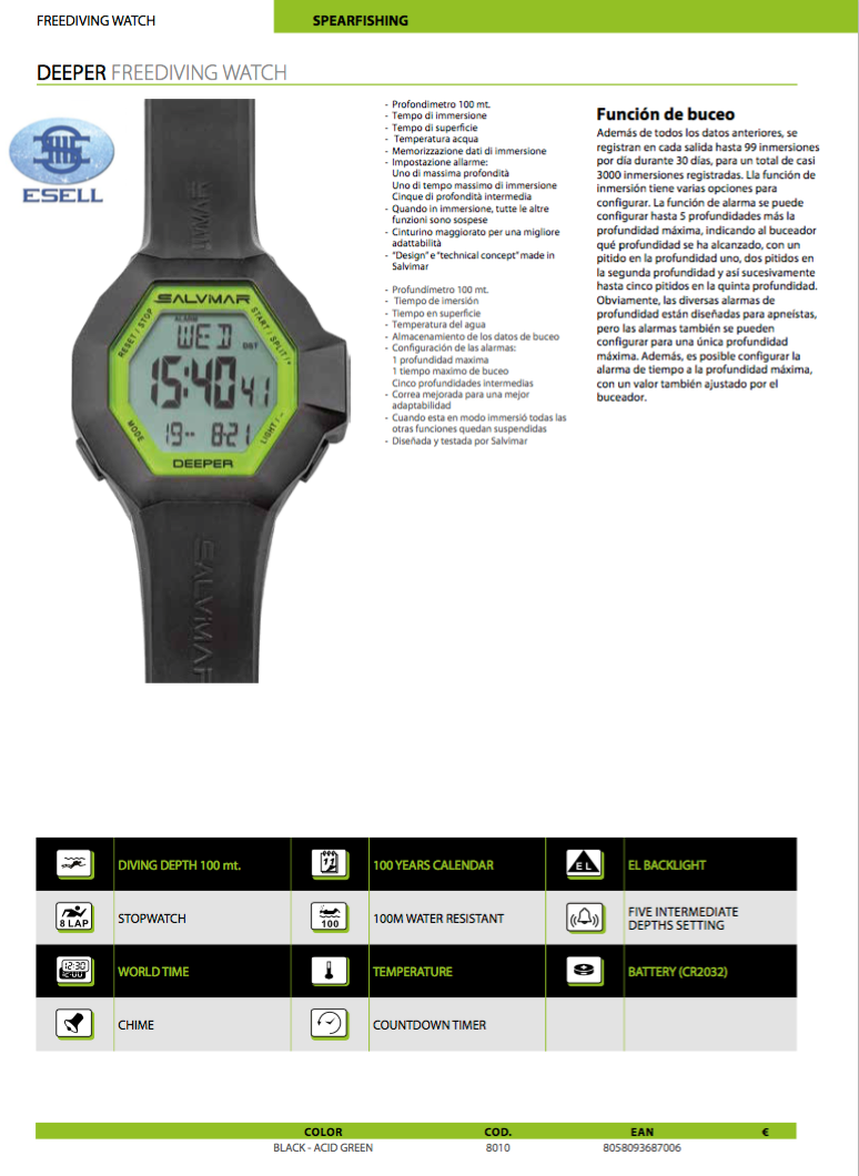 PROFUNDIMETRO CON MEMORIA  DEEPER SALVIMAR